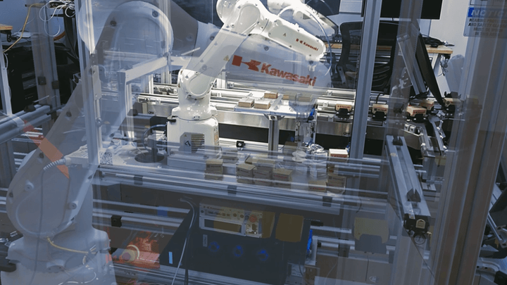 Kawasaki robot used for augmented reality using Microsoft technology