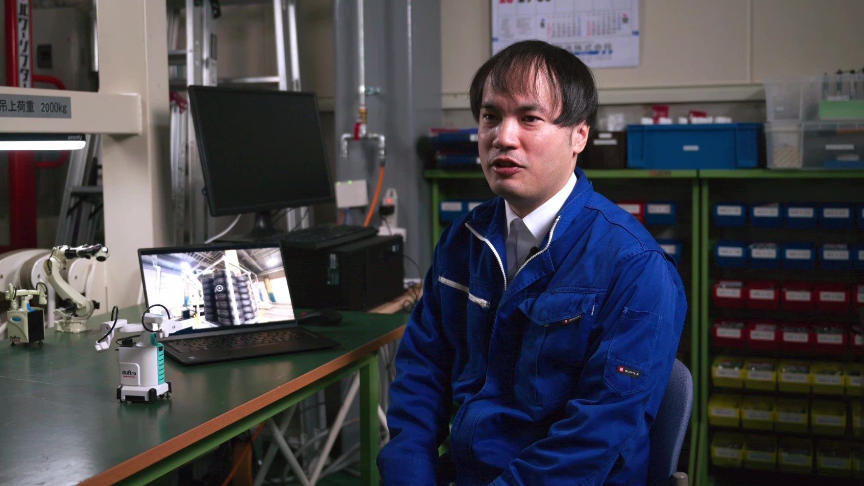 菱和電機株式会社 FAロボットシステム事業部の阿部氏