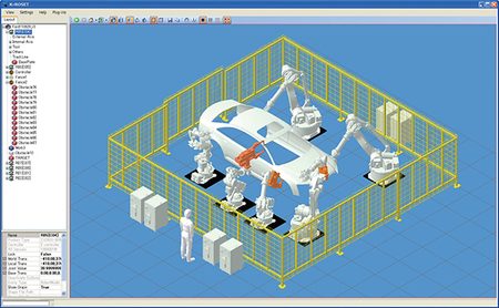 Kawasaki Robotics-Simulationsbild